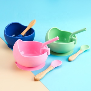 Ensemble de bols pour bébé en silicone souple de qualité alimentaire sans BPA, base à ventouse incassable, cuillère, vaisselle pour tout-petits, cadeau pour les repas des enfants - Product Image 1