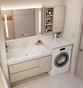 <span class=keywords><strong>Mueble</strong></span> de baño de tocador <span class=keywords><strong>para</strong></span> colgar en la pared sinterizado con tambor de <span class=keywords><strong>lavabo</strong></span>, <span class=keywords><strong>lavadora</strong></span>, armario integrado <span class=keywords><strong>para</strong></span> Baño - Product Image 5