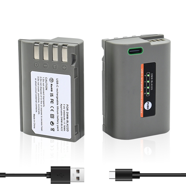 Replacement OEM Brand USB-C 1600mAh 7.4V Rechargeable Battery for Lumix DC-S9/S5/S5M2/S5II/S5IIX/S5M2X/S1RM2 Stock