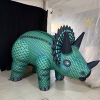 Costume de dinosaure gonflable géant de 2 m pour adulte, costume de triceratops, costume de dragon pour fête costumée