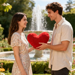 Coussins et oreillers super doux et moelleux en forme de cœur rouge - Jouets en peluche sur le thème de l'amour avec rembourrage en coton PP, faible MOQ - Product Image 4