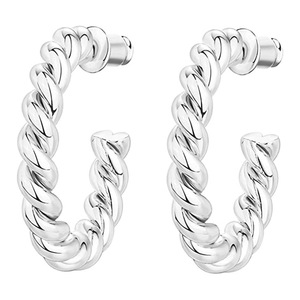 Orecchini a Cerchio Geometrici con Design Minimalista in Metallo, Gioielli da Donna alla Moda per Uso Quotidiano, Regalo Chic - Product Image 1