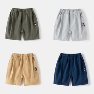 2025 été garçons Shorts décontracté mi-long Style coréen pantalon avec dessin animé brodé enfants bébé tenue décontracté en gros - Product Image 1