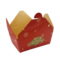Boîte à emporter jetable en carton pour frites, poulet frit, barbecue et salades – Idéale pour les plats légers