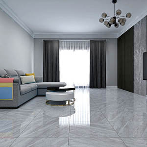 Baldosa para Piso 60x60, Baldosa de Mármol Pulido, Porcelana Esmaltada Brillante, Baldosas de Interior de Alto Brillo, Color Beige Creta 600x600 - Product Image 3