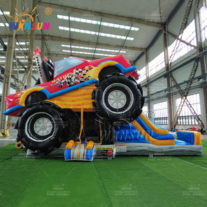 Château gonflable de fête WINSUN de haute qualité, combo <span class=keywords><strong>Monster</strong></span> Truck, château gonflable semi-fermé - Product Image 4
