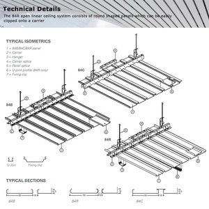 Aluinum木纹线性挡板天花板装饰金属铝条天花板瓷砖 - Product Image 4