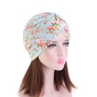 Turbante plisado indio para mujer, gorro de alta calidad con estampado árabe de algodón, Hijab, gran oferta, 2022