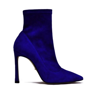 Desain Baru Stiletto Tumit Tinggi Elastis Musim Gugur Musim Dingin Suede Sepatu Semata Kaki - Product Image 2