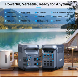 High Quality 100W/200W/400W/600W/1000W/2000W/2500W LiFePO4 Custom Logo <b>Solar</b> Power Bank and <b>Solar</b> <b>Generator</b> Power Stations - Product Image 5