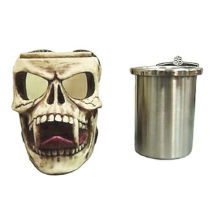Custom Handmade Removable Polyresin with Stainless Steel Unique 3D Horn Demon <strong>Skull</strong> Drinking Cup Tankard Double Wall Beer <strong>Mug</strong> - Product Image 6