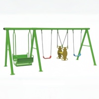 Balançoire double pour enfants avec garantie de qualité, en alliage coloré, équipement de terrain de jeu commercial pour intérieur/extérieur, centre commercial