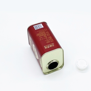 Emballage rectangulaire en fer blanc pour huile d'olive de qualité alimentaire 500 ml avec impression offset - Product Image 4