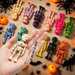 Statuetta Scheletro Articolata 3D Personalizzata, Multicolore, Mini Teschio Snodabile, Decorazione Halloween, Giocattolo Antistress in PLA, Regalo - Product Image 2