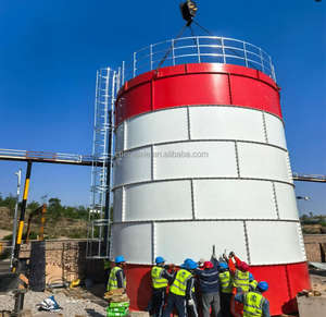 ถังไซโลแบบยึดติดกันสำหรับบรรจุซีเมนต์แบบปรับแต่งได้สูง ความจุสูงสุด 2000 ตัน สำหรับผงซีเมนต์ ฟลายแอช ทรายซิลิกา และแผ่นซีเมนต์ - Product Image 4