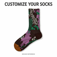 Chaussettes de sport personnalisées OEM pour adultes, en polyester/nylon/coton/fibre de bambou/laine, résistantes aux accrocs, séchage rapide, imprimées sur toute la surface