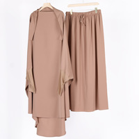 Ensembles de 2 pièces pour femmes musulmanes, robe de prière, abaya, khimar, Ramadan, Eid, vêtements islamiques, costume