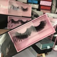 Boîte d'emballage personnalisable pour faux cils à paillettes 25 mm CC, véganes et sans cruauté, avec étiquette privée, étui pour cils synthétiques