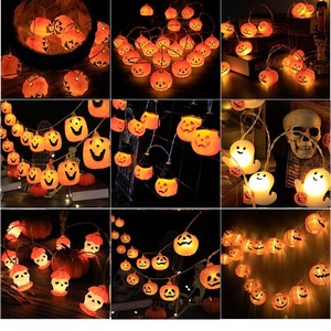 Guirnalda de Luces LED con Forma de Calabaza Fantasma, Funciona con Pilas, para Decoración Festiva de Halloween - Product Image 6
