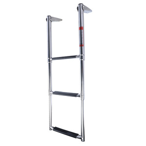 Stainless Steel Boat Ladder 3 <b>Step</b> Foldable With Non Slip Treads For Boat Deck Access - Product Image 4