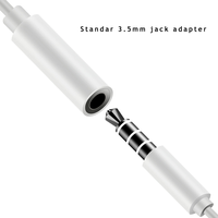 Adaptateur auxiliaire 8 broches vers 3,5 mm pour iPhone 7 8 Plus XR avec microphone, conducteur en cuivre pur pour l'écoute de musique