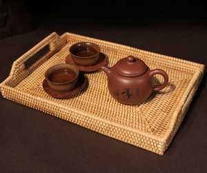 Plateaux décoratifs en rotin bambou Rectangle faits à la main Vietnam pour le rangement des affaires ou la décoration intérieure fabriqués au Vietnam - Product Image 4