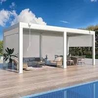 LongTai Pergola de patio en aluminium avec toit à persiennes Gazebo extérieur Cadre en alliage de bois et plastique Balcon fabriqué en Chine