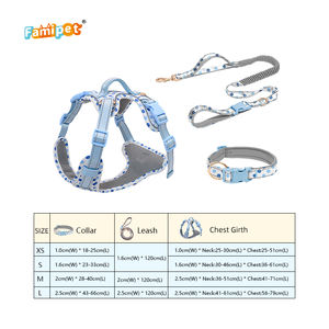 Famipet fabricante personalizado nuevo diseño ajustable accesorios para mascotas suave transpirable reflectante perro arnés y correa <span class=keywords><strong>collar</strong></span> conjunto - Product Image 2