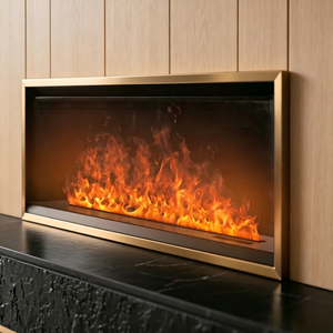 Chimeneas Eléctricas de Vapor de Agua 3D Empotradas con Llama Atomizada Realista, Control Remoto, <span class=keywords><strong>Chimenea</strong></span> de Vapor Eléctrica de Acero Inoxidable para el Hogar - Product Image 4