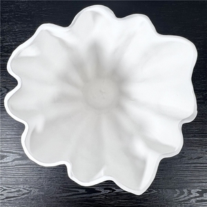 แจกันดอกไม้ทรงกลมสีขาวทันสมัยเคลือบด้านเซรามิกสำหรับตกแต่งบ้านหรืองานแต่งงาน - Product Image 3