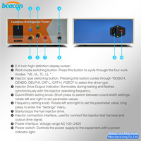 Probador de Inyectores Common Rail Beacon V3 con Pantalla LCD HD de 2.4 Pulgadas, Herramienta de Diagnóstico para Inyectores Solenoides y Piezoeléctricos, Modos VE/VL/TL/LL, Universal AC