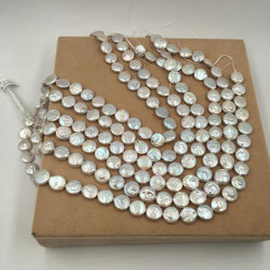 ไข่มุกธรรมชาติสไตล์บาร็อคเกรด AA ขนาด16นิ้วทรงหลวมรูปเหรียญ12-14มม. - Product Image 4