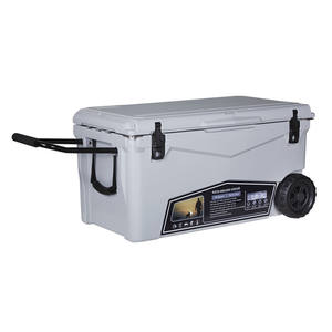 Glacière rotomoulée KUER-C 70Qt avec roues pour la pêche et l'extérieur – Options de couleurs gris, blanc, violet, noir foncé, or - Product Image 5