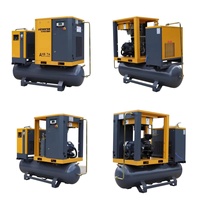 Compresseur d'air à vis AirKing 4KW 5.5HP à entraînement par courroie, tout-en-un, réservoir de 500L, 8 bars, faible bruit, atelier, garage, certifié CE