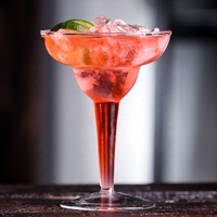 236ml 8oz Jetable Margarita Verre Banquet Vin Rouge Vin de Champagne En Plastique Avec Base Séparée