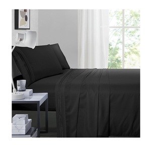 Redsun-<span class=keywords><strong>Drap</strong></span>-<span class=keywords><strong>housse</strong></span> d'été <span class=keywords><strong>noir</strong></span> king Size avec poches profondes 16" - Product Image 3