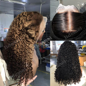 Perruque Pixie Bouclée Prête à Porter en <span class=keywords><strong>Cheveux</strong></span> Humains Brésiliens, Sans Colle, Vente en Gros, <span class=keywords><strong>Cheveux</strong></span> Naturels avec Perruques Frontales HD Full Lace pour Femmes - Product Image 3