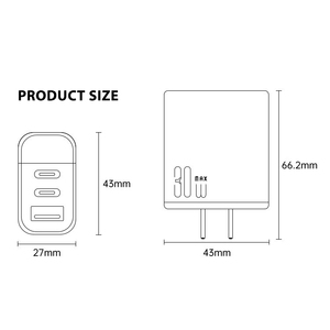 Cargador Rápido USB C GaN de 30W con Doble Puerto PD 3.0 QC 3.0, Cargador de Pared Plegable con Enchufe Estadounidense para <span class=keywords><strong>iPhone</strong></span> 16 15 iPad Samsung MacBook Laptop - Product Image 3