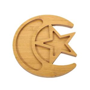 Wooden Star Moon Shaped Bread Cup <b>Mat</b> Insulation Placemat <b>Plate</b> Solid Wood Home Desktop Coaster - Product Image 5