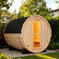 Sauna en bois de pin canadien durable à prix bas, pour 3-4 personnes, sauna traditionnel de jardin extérieur, fabrication américaine