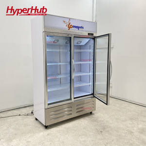 Réfrigérateur commercial haut de gamme en alliage d'aluminium <span class=keywords><strong>brossé</strong></span> avec refroidissement par air, pour boissons et fruits, vitrine réfrigérée pour cuisine professionnelle - Product Image 3
