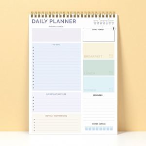 Libreta Planificadora Diaria Personalizada al por Mayor, Encuadernada en Espiral A4, Bloc de Notas con Lista de Tareas Semanal - Product Image 4