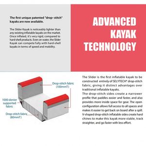 Kayak gonflable pliable pour 2 personnes PF Manufacture Factory, canoë de pêche avec pompe manuelle KX05 PF, vente en gros de kayaks pliables - Product Image 4
