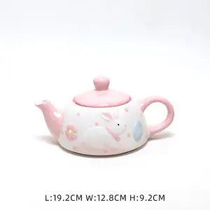 2024 Pâques vaisselle réutilisable mignon lapin produit en céramique porcelaine en céramique petit déjeuner ensemble de vaisselle