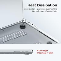 Untuk Macbook Pro 14.2'' Inch M5 2026 M4 2025 M3 M2 M1 A3427 A3426 A3434 A3112 A3185 A3401 A2918 A2992 A2779 A2442 Hardshell Case