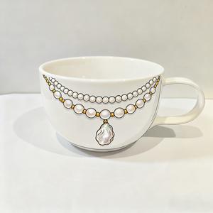 Collier en céramique personnalisé et ensemble de tasse à café cadeau de vacances peint à la main - Product Image 4