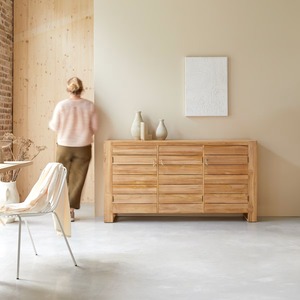 Mobile TV Moderno in Metallo e <span class=keywords><strong>Legno</strong></span> Stile Antico, Mobiletto per Casa, Camera da Letto, Soggiorno, Ufficio, Hotel - Product Image 4