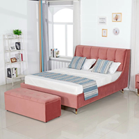 Fabricant de lits de chambre à coucher nordiques colorés au design moderne, livraison directe.