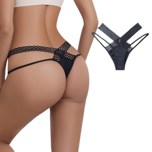 Phụ Nữ Sexy Ren Thong Set Mỏng Dây Đeo Thấp Eo Hollow Thiết Kế Cao Cắt Quần Lót Cho Đồ Lót - Product Image 5