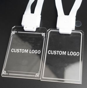 Custom LED Glow Name Badge Acrylic Laser Engraved Logo on <b>Polyester</b> <b>Lanyard</b> for Party Events - Product Image 2